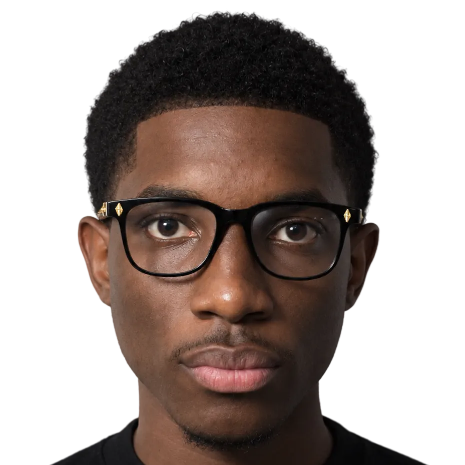 Gold Accent Chrome Hearts Eyeglasses