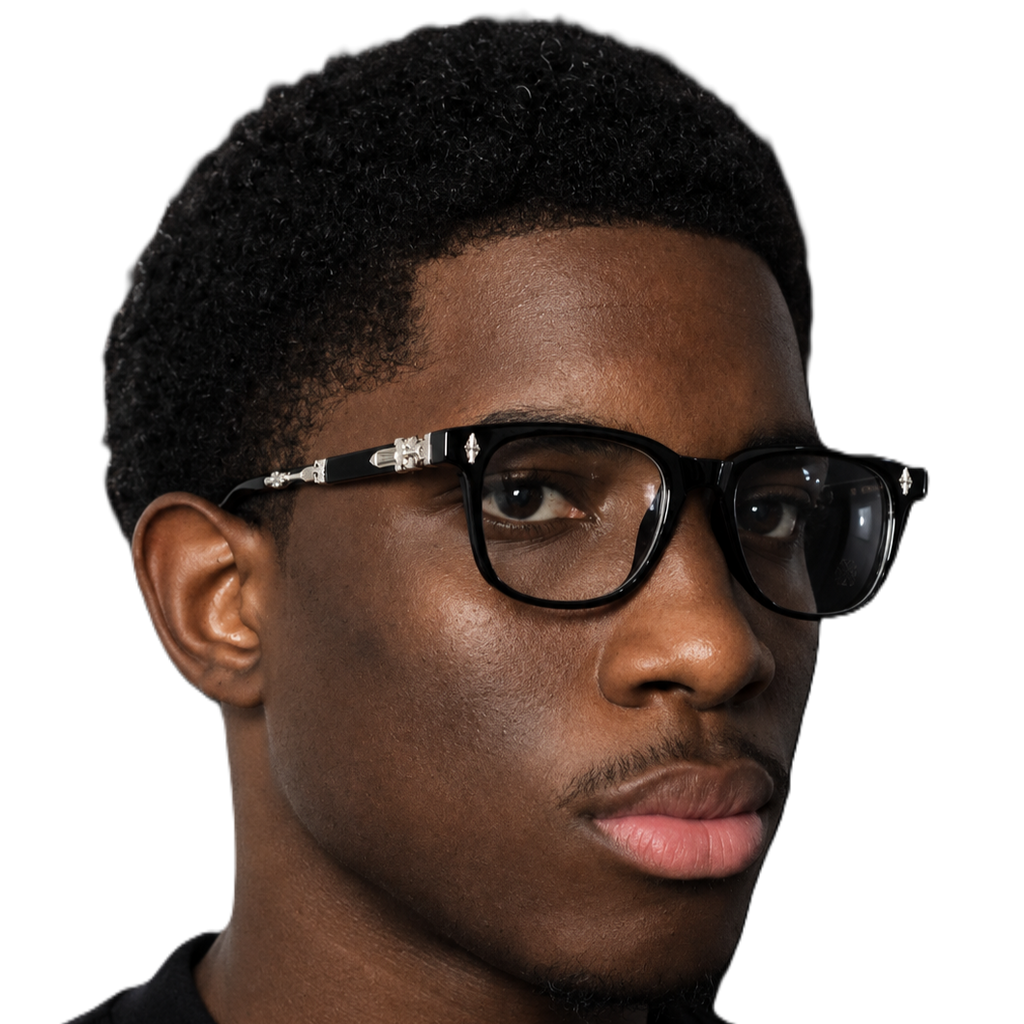 Silver Chrome Hearts Eyeglasses