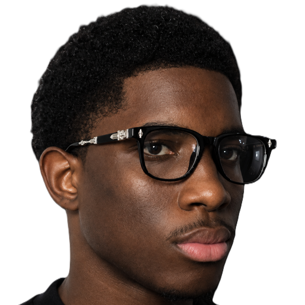 Silver Chrome Hearts Eyeglasses